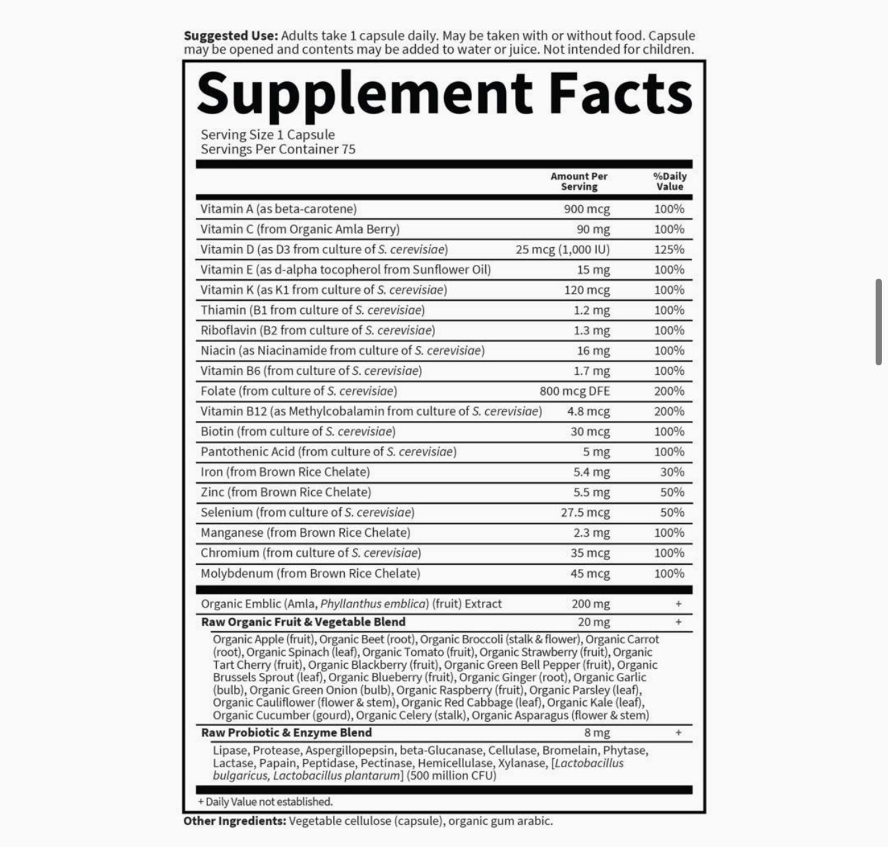 Garden of Life Vitamin Code Raw One For Women Once Daily Multivitamin. Expires 06/27