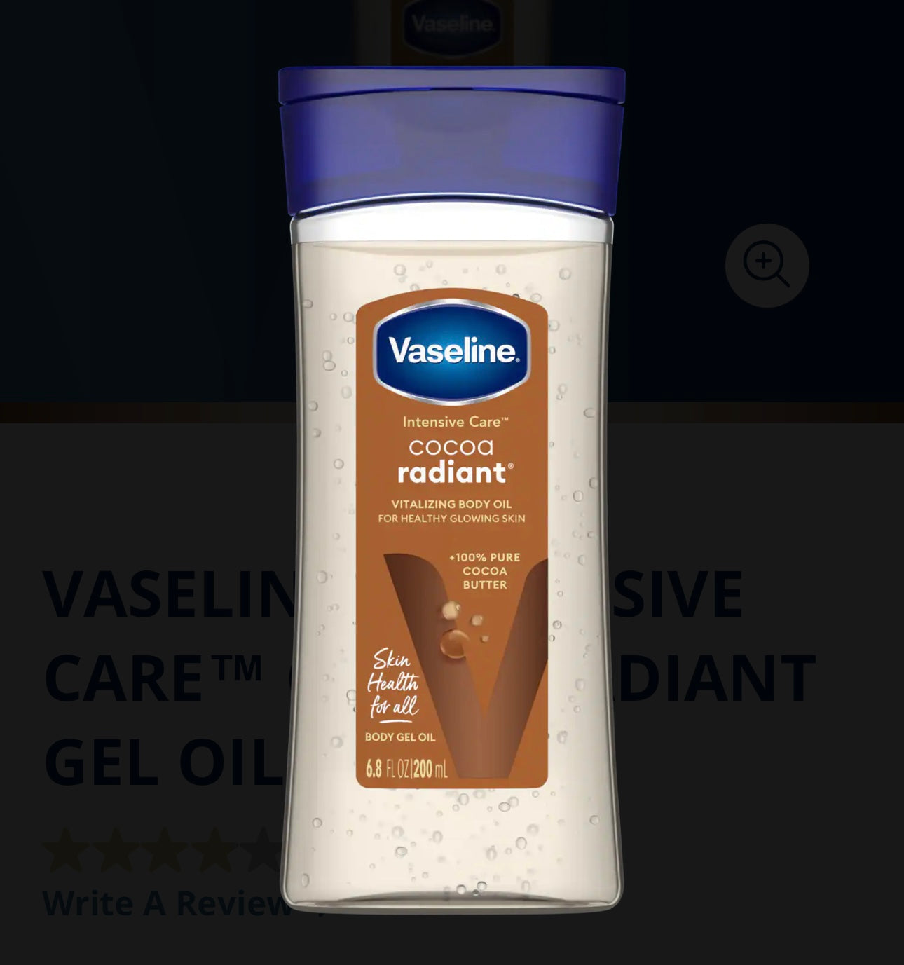 Vaseline Intensive Care Cocoa Radiant Gel Oil