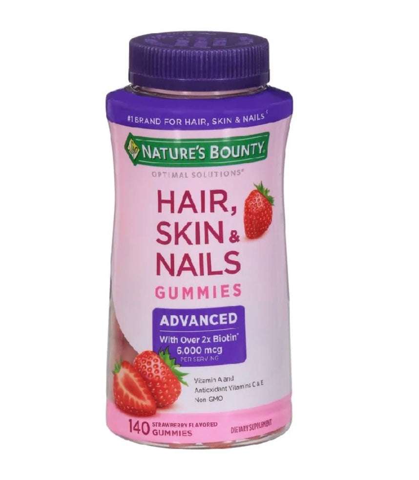Nature’s Bounty Hair, Skin & Nails Gummies- 140 gummies. Expires 07/2027