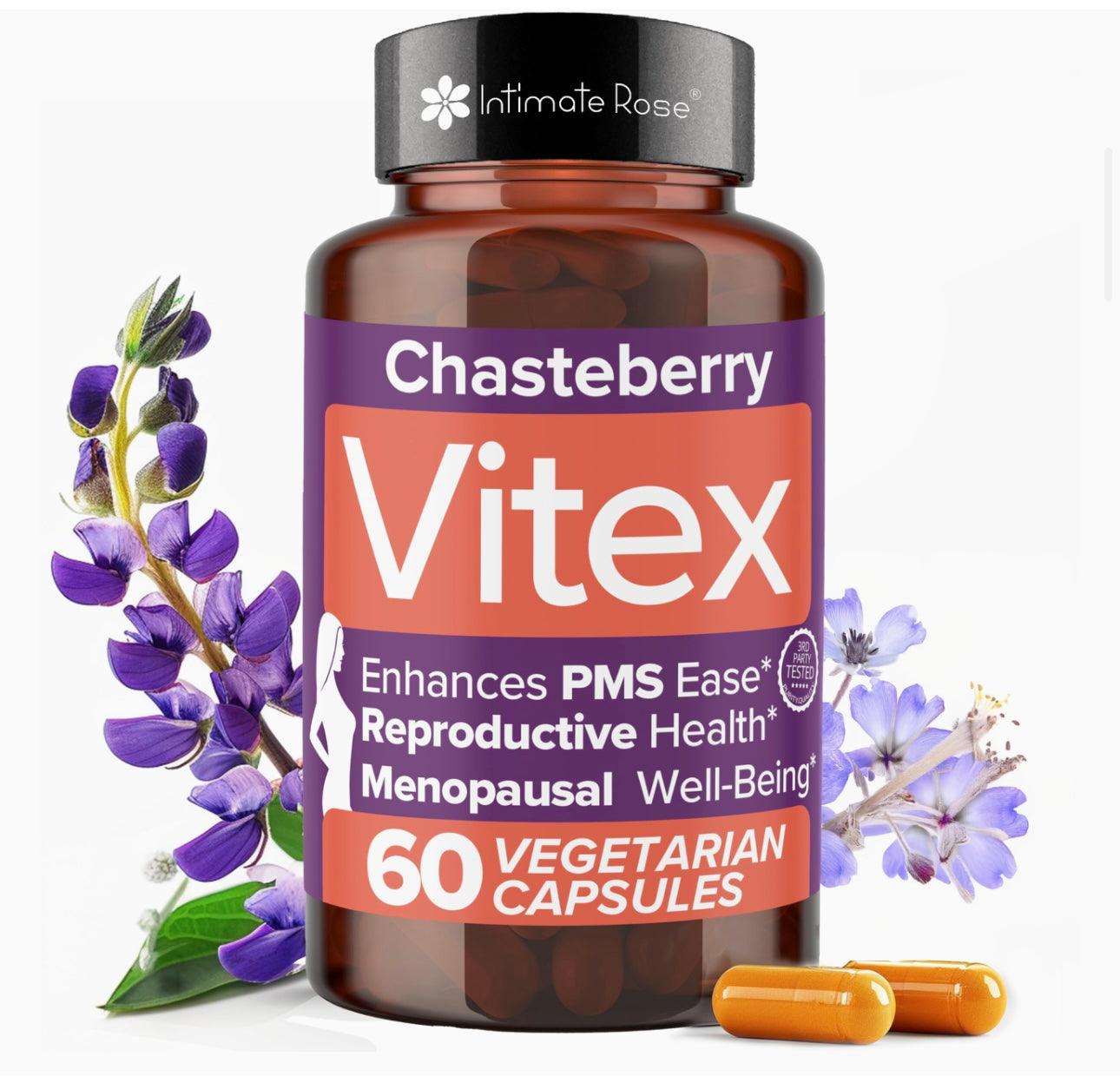 Intimate Rose Vitex Chasteberry Supplement for Women - 1000mg. Expires 08/27