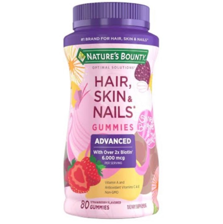 Nature’s Bounty Hair, Skin & Nails Gummies- 80 gummies. (Limited Edition package) Expires 07/26