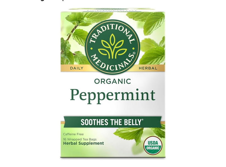 Traditional Medicinals Organic Peppermint Tea | Helps Soothe Belly from Occasional Gas and Bloating |16 Tea Bags
