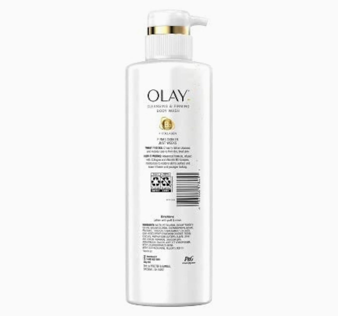 Olay, Cleansing & Firming Body Wash with Vitamin B3 & Collagen, 17.9 Fl Oz