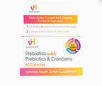 vH essentials Probiotics with Prebiotics and Cranberry Feminine Health Supplement - 60 Capsules