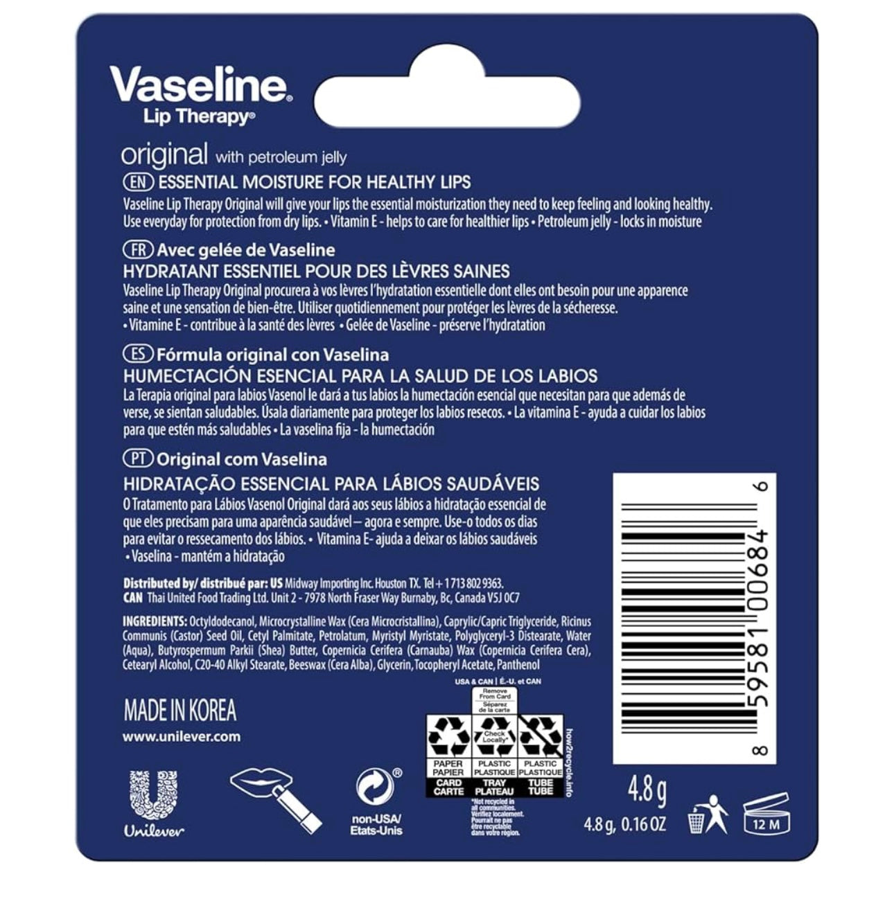 Vaseline Lip Therapy Original