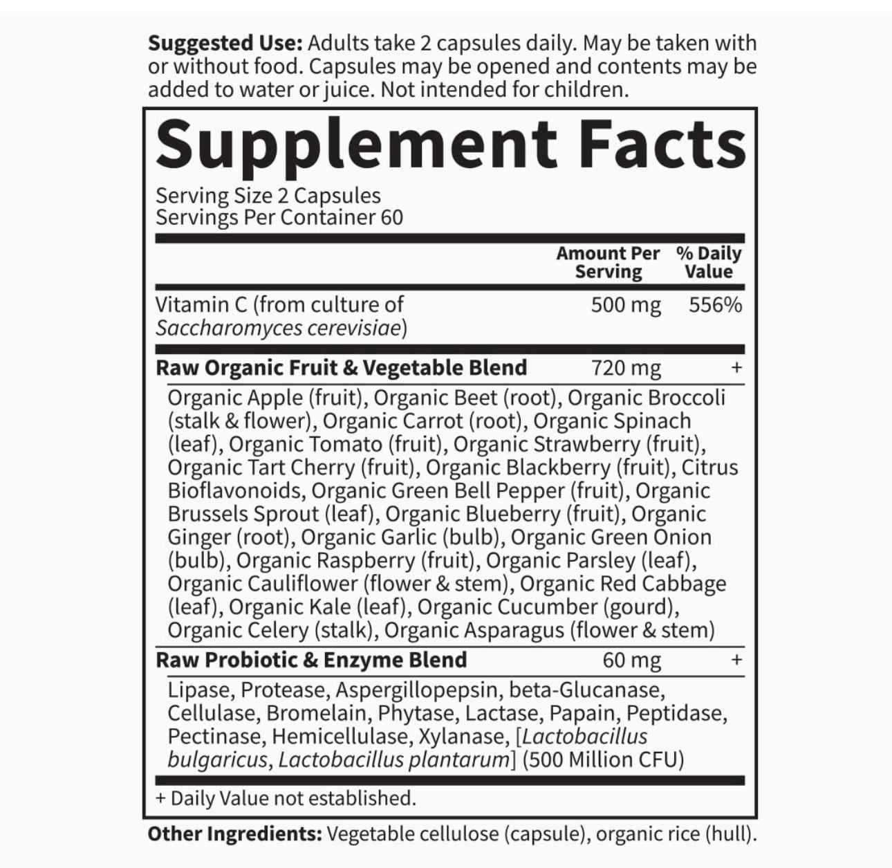 Garden of Life Raw Vitamin Code Vitamin C (120 Capsules).  Expires 12/26