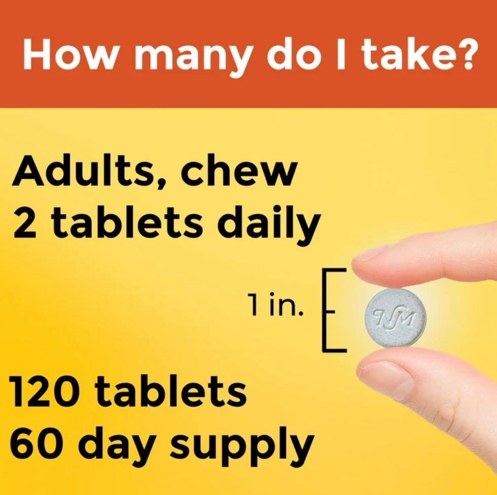 Nature Made Extra Strength Dosage Chewable Vitamin C 1000 mg (120 Count). Expires 09/2026