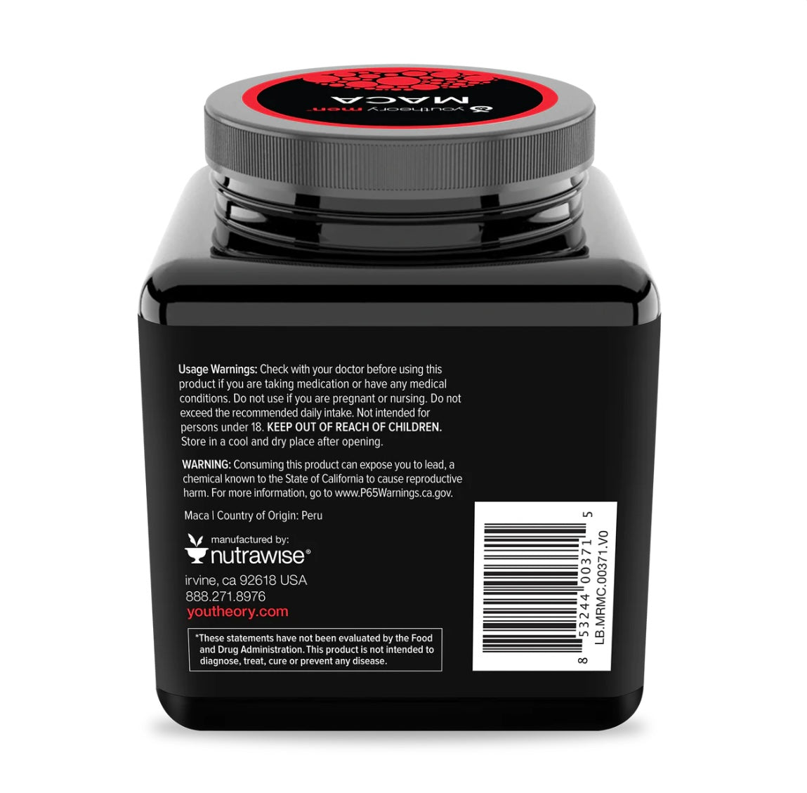 Youtheory men's maca root 120caps. Expires 11/27