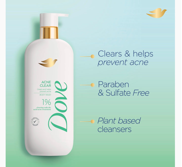 Dove Acne Body Wash with 1% Salicylic Acid 547ml