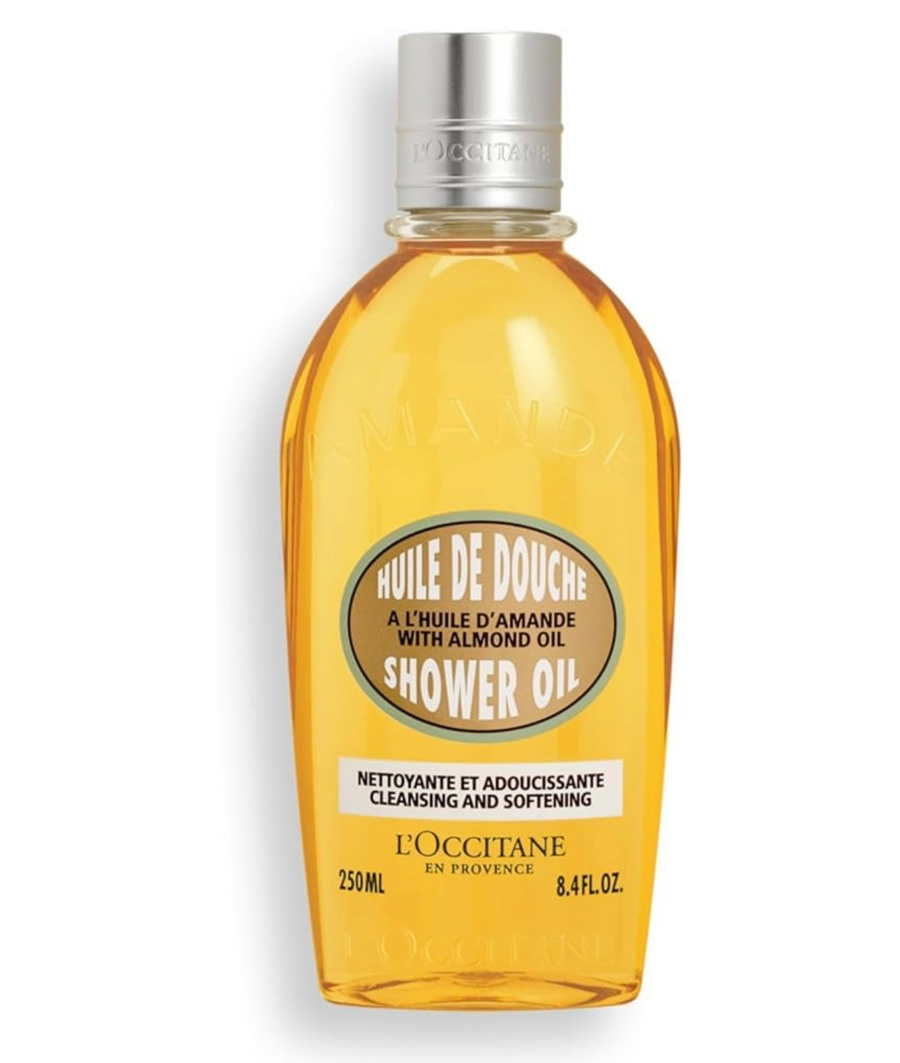 L'OCCITANE Cleansing & Softening Almond Shower Oil, Body Wash 250ml