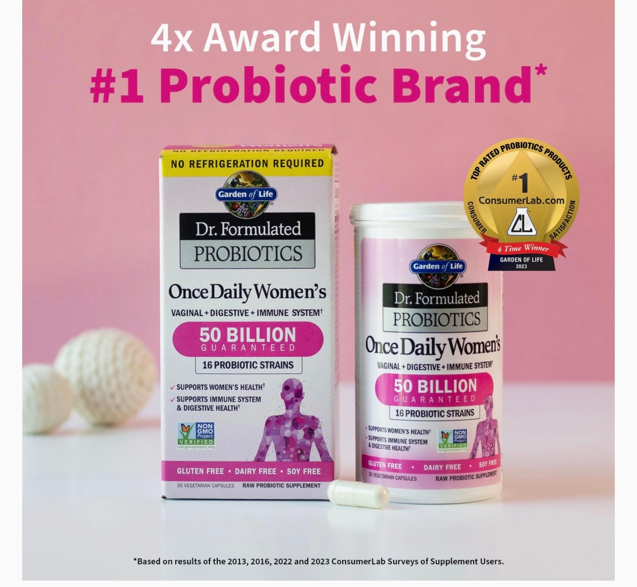 Garden of Life, Dr. Formulated Women's Probiotics Once Daily, 16 Strains, 50 Billion, 30 Count. Expires 11/26