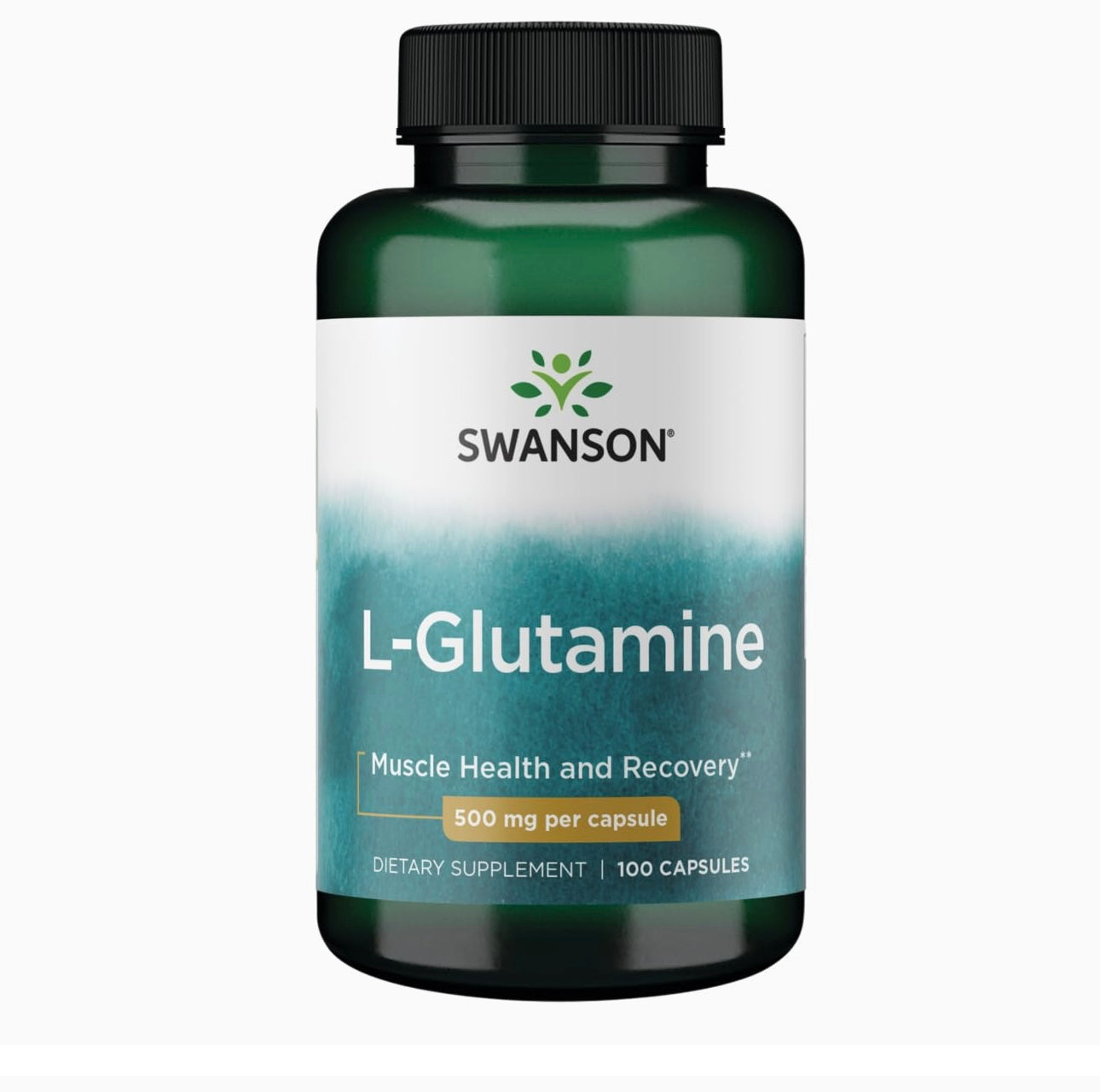 Swanson Amino Acid L-Glutamine 500 Milligrams 100 Capsules. Expires 06/26