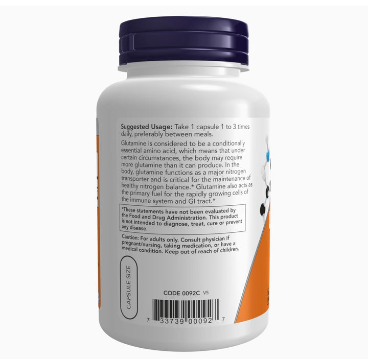 NOW L-Glutamine 120 Capsules