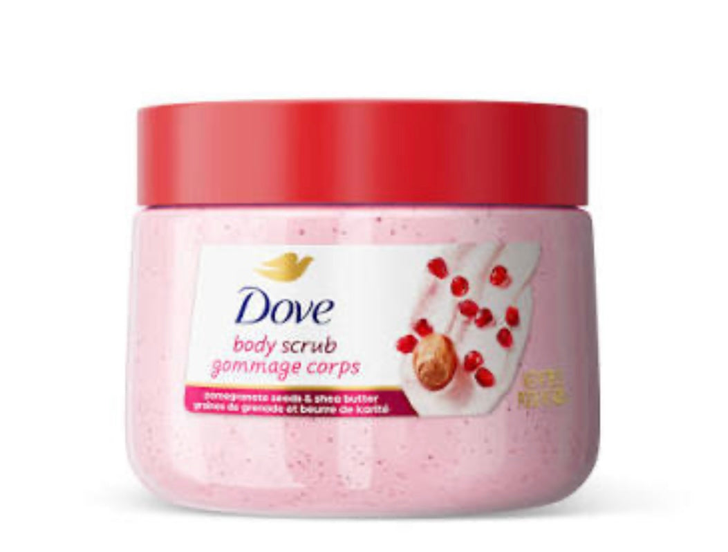 Dove Body Scrub- Pomegranate Seeds & Shea Butter.