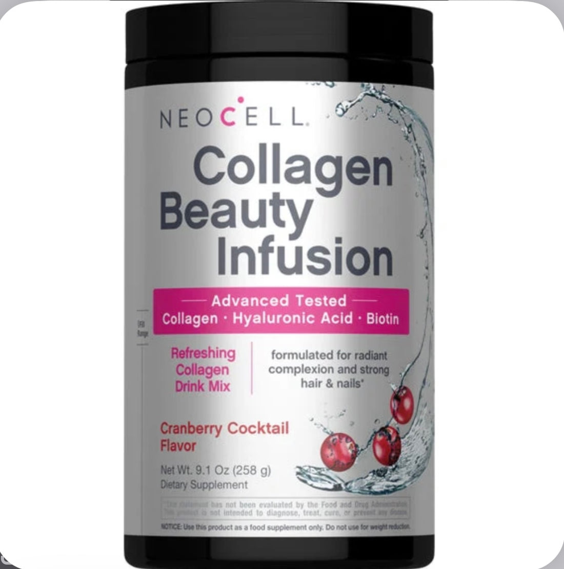 Neocell Collagen Beauty Infusion With Biotin. Expires 07/28