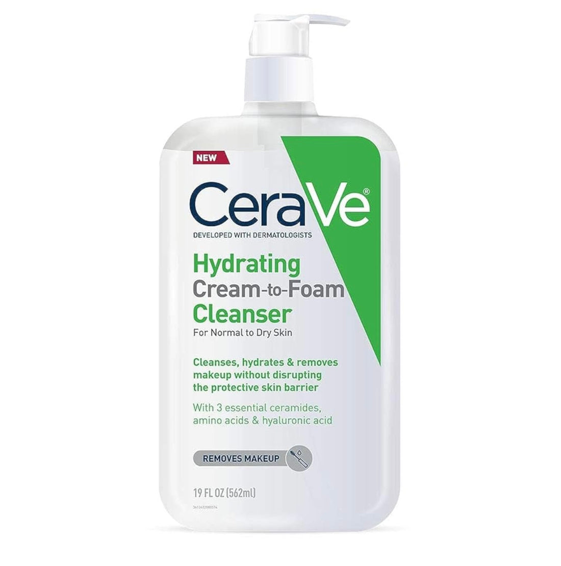 Cerave Hydrating Cream-to-Foam Cleanser 19oz/562ml