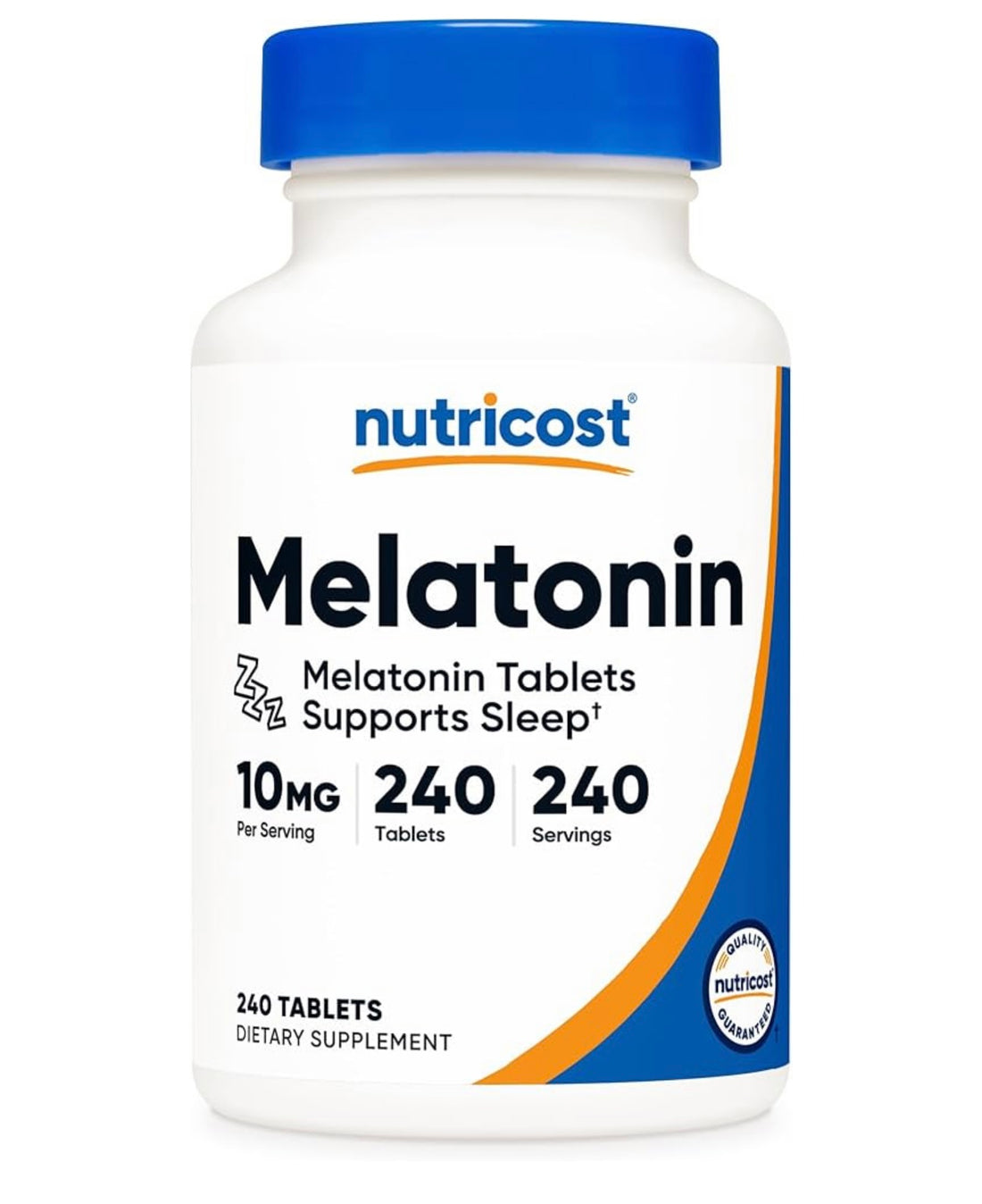 Nutricost Melatonin 10mg | 240 Tablets; Exp 07/2028