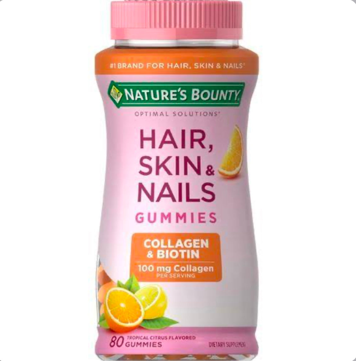 Nature’s Bounty Hair, Skin & Nails 90 gummies.  Expires 07/27
