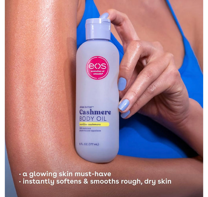 Eos cashmere vanilla cashmere body oil.