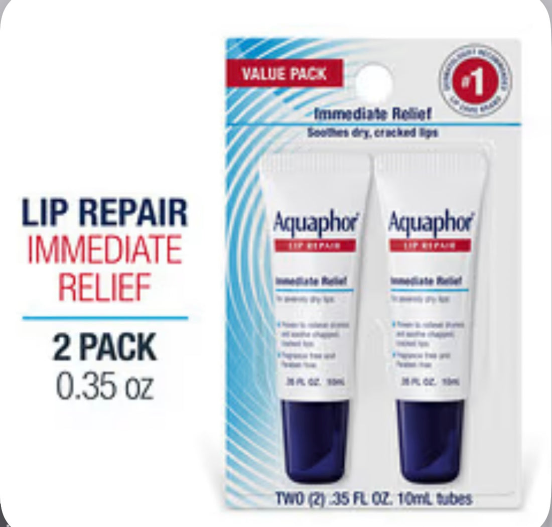Lip Repair, Immediate Relief, Fragrance Free, 2 Tubes, 0.35 fl oz (10 ml) Each