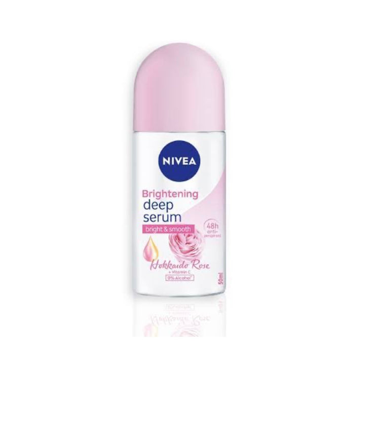 Nivea Brightening Deep Serum White & Smooth Hokkaido Rose Deodorant Roll – 50ml