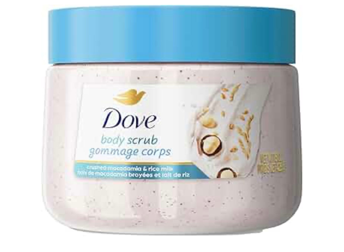 Dove Body Scrub- Crushed Macadamia & Rice Milk.