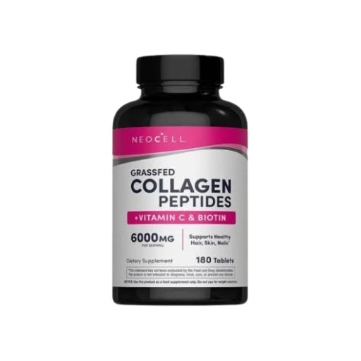 NeoCell  Grass-fed Collagen Peptides + Vitamin C & Biotin. 180 tablets. Expires 04/28