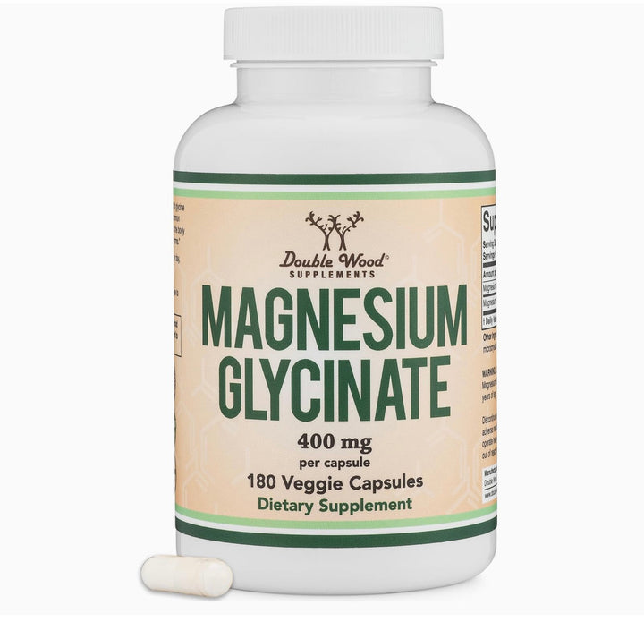 Double Wood Magnesium Glycinate 400mg, 180 Capsules