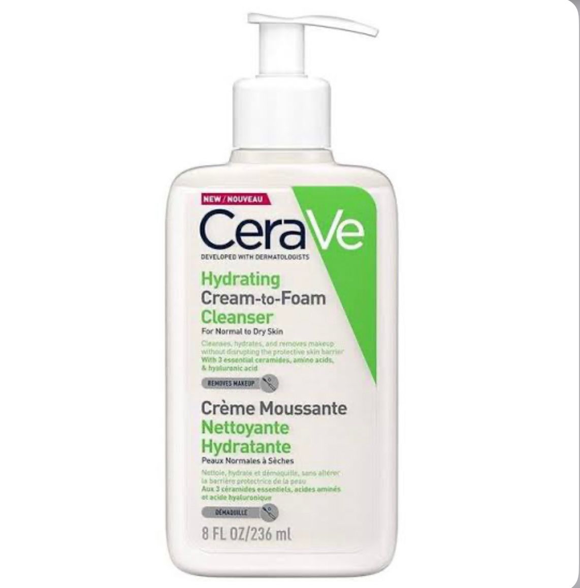 Cerave Hydrating Cream-to-Foam Cleanser 8oz/236ml